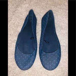 Jean blue with white polka dot sandals